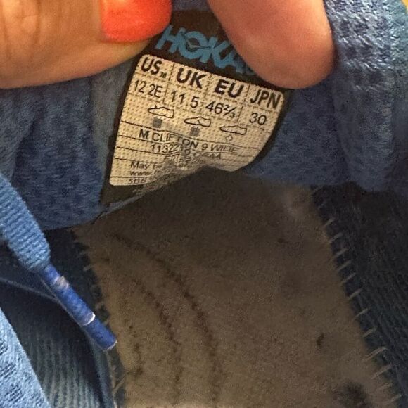 Hoka Clifton 9 men’s 12 2e (wide) blue - Picture 5 of 9